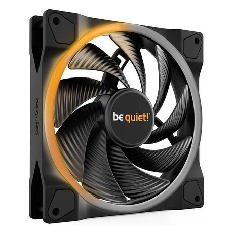 Be Quiet! Light Wings 140mm PWM High-Speed Case Fan, Rifle Bearing, 140mm Fan Size, 2200 rpm Fan Speed, Addressable RGB LED Lighting, Black, 1 Year Warranty | BL075