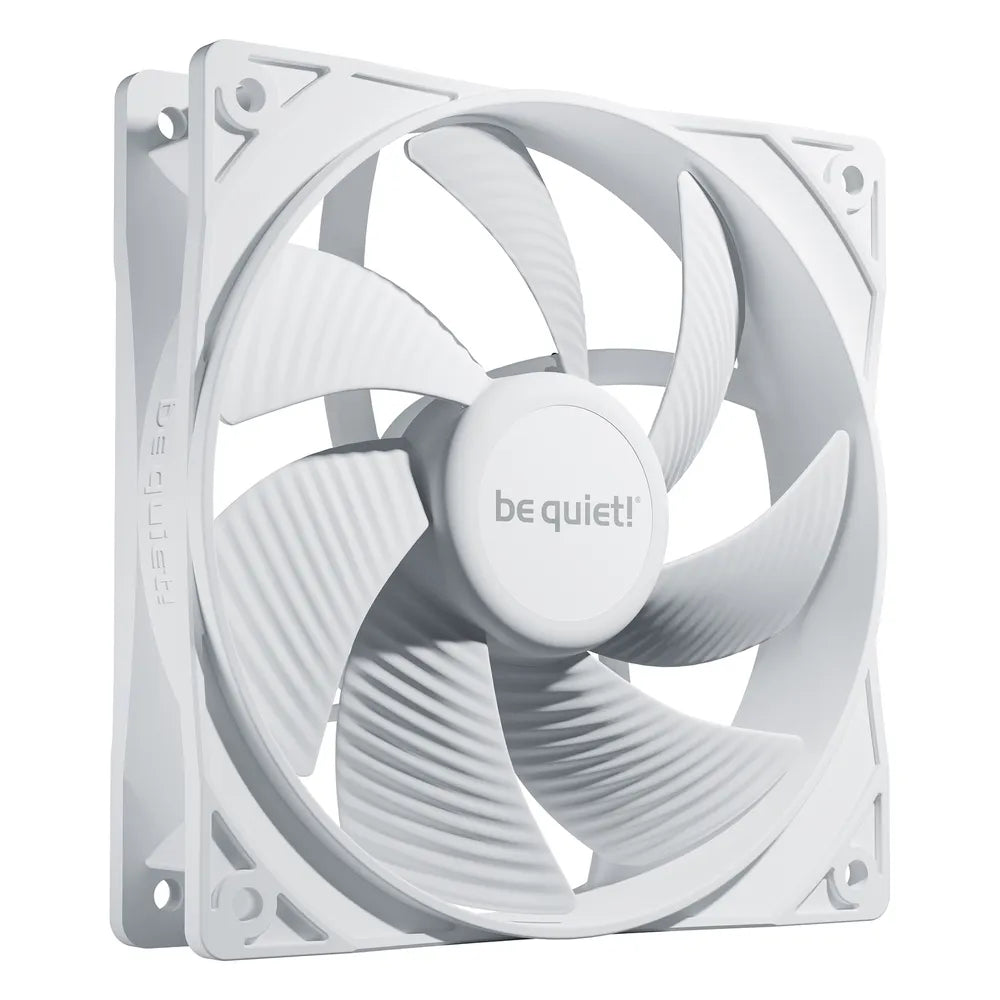 Be Quiet! Pure Wings 3 120mm PWM Case Fan, Rifle Bearing, 120mm Fan Size, 1600 rpm Fan Speed, Optimized Fan Blades, White, 1 Year Warranty | BL110