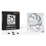 Be Quiet! Pure Wings 3 120mm PWM Case Fan, Rifle Bearing, 120mm Fan Size, 1600 rpm Fan Speed, Optimized Fan Blades, White, 1 Year Warranty | BL110