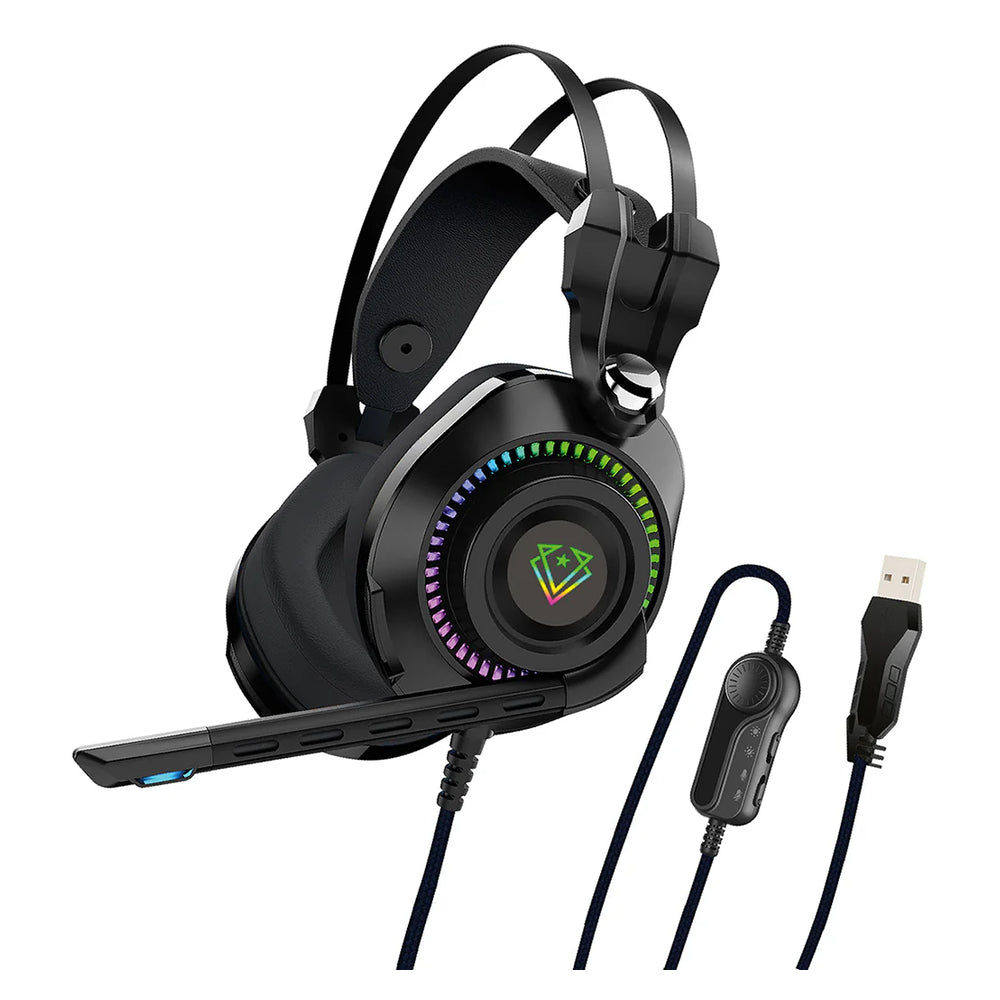 Vertux Bogota High Definition GameCommand Over-Ear Gaming Headset, Cable Length:2.1m, Black, 1 Year Warranty | Bogota.Black