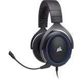 Corsair HS50 Stereo Gaming Headset, Cable Length:1.8m, Blue, 1 Year Warranty | CA-9011172-NA