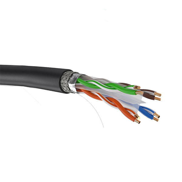 GENUINE CAT6 CABLE SFTP OUTDOOR-BLACK 23 AWG, 305 METER