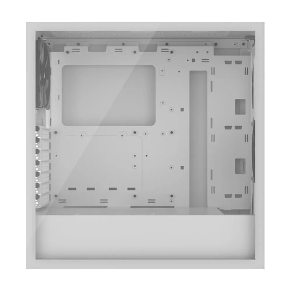 Corsair 3000D AIRFLOW Mid-Tower ATX Case, Tempered Glass Side Window, 2 x SP120 Fans, 360mm GPU Support, USB 3.2 Gen 1, White, 1 Year Warranty | CC-9011252-WW