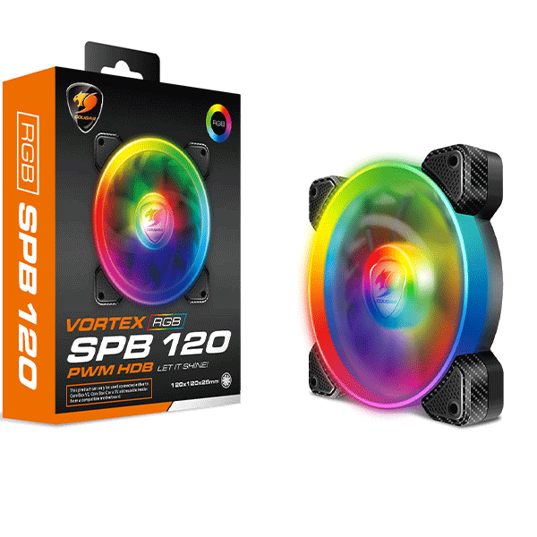 COUGAR CASE FAN VORTEX 120 R GB 120mm Single Fan 1 Year Shop Warranty | CF-V12SPB-R GB