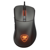 Cougar Surpassion Optical Wired R GB Gaming Mouse, 6400 DPI PAW3309 Optical Gaming sensor, 1000 Hz Polling Rate, 20M Gaming Switch, 6 Programmable Buttons, Ergonomic, Right-Handed Design, Black, 1 Year Warranty | CGR-WOMB-SUR