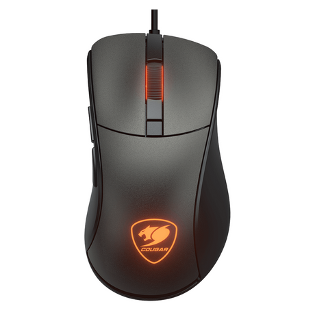 Cougar Surpassion Optical Wired R GB Gaming Mouse, 6400 DPI PAW3309 Optical Gaming sensor, 1000 Hz Polling Rate, 20M Gaming Switch, 6 Programmable Buttons, Ergonomic, Right-Handed Design, Black, 1 Year Warranty | CGR-WOMB-SUR