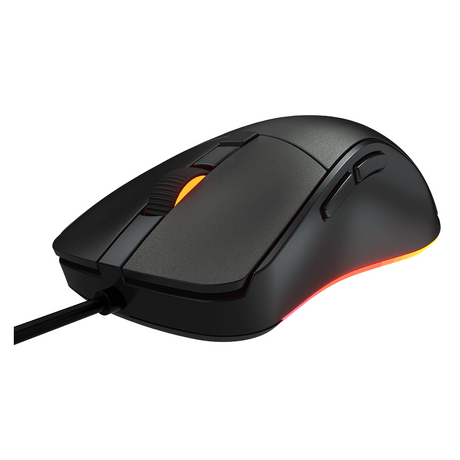 Cougar Surpassion Optical Wired R GB Gaming Mouse, 6400 DPI PAW3309 Optical Gaming sensor, 1000 Hz Polling Rate, 20M Gaming Switch, 6 Programmable Buttons, Ergonomic, Right-Handed Design, Black, 1 Year Warranty | CGR-WOMB-SUR