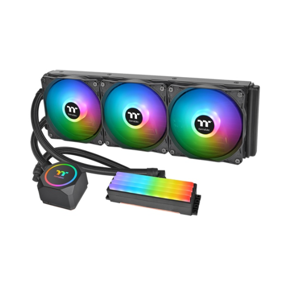 Thermaltake Floe RC360 CPU & Memory AIO Liquid Cooler, 3 x RGB Fans, Supports Intel, AMD Sockets, ARGB Controller, Black, 1 Year Warranty | CL-W290-PL12SW-A