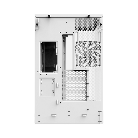 NZXT H9 Flow R GB+ Large Dual-Chamber Mid-Tower ATX Airflow Case, Ultra Clear Tempered Glass Side Window, 2 x F420 R GB Core single-frame Fans, 1 x F120 R GB Core (CV) Fan, Full-Size GPU Support, USB 3.2 Gen2x2, NZXT Control Hub Included, White, 1 Year