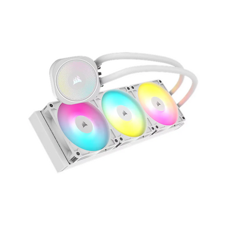 Corsair NAUTILUS 360 RS ARGB AIO Liquid Cooler, Supports Intel, AMD Sockets, White, 1 Year Warranty | CW-9060095-WW