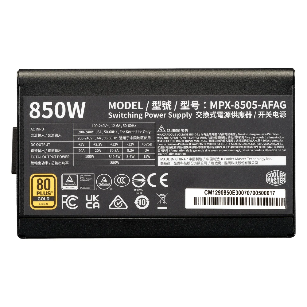 Cooler-Master-Elite-Gold-850W-Power-Supply-MPX-8505-AFAG-BUK