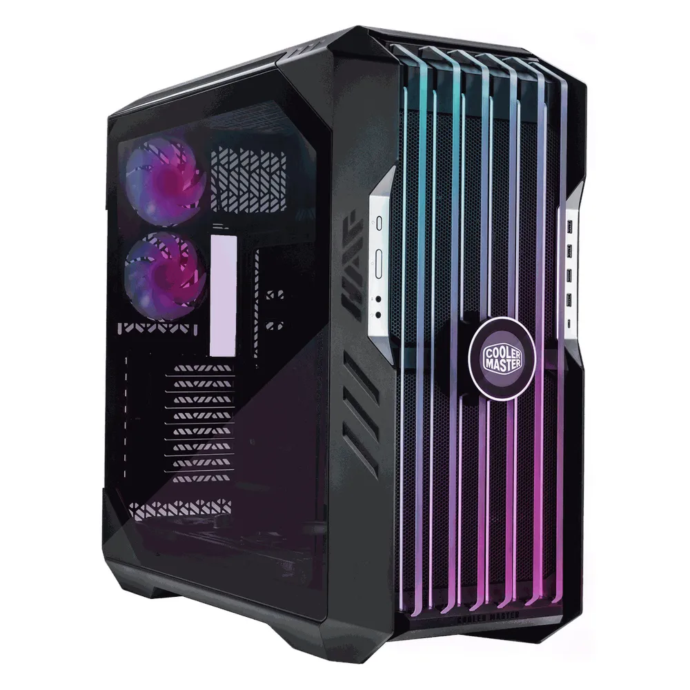 Cooler Master HAF 700 EVO Full Tower PC Casing, Tempered Glass Side Panel, Customizable LCD Assistant, Rotatable Radiator Bracket, 490mm GPU Support, USB 3.2 Gen 2, Black, 1 Year Warranty | H700E-IGNN-S00