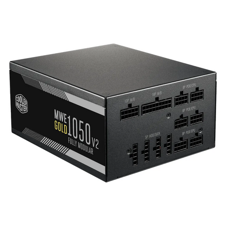 Cooler Master MWE Gold V2 Power Supply, 1050W, Fully Modular, ATX Form Factor, RTX Ready, 140mm Silent Fan, 1 Year Warranty | MPE-A501-AFCAG-3EUK