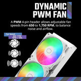 Cooler Master MasterLiquid Core II Series ARGB CPU Cooler, 240mm Radiator, Supports Intel, AMD Sockets, Rifle Bearing Fans, White, 1 Year Warranty | MLW-D24M-A18PA-RW