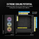 Corsair 3000D RGB Airflow Mid Tower PC Casing, Tempered Glass Side Panel, 360mm GPU Support, USB 3.2 Gen 1, Black, 1 Year Warranty | CC-9011255-WW