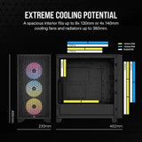 Cooler Master Elite 502 Mid Tower PC Casing, Tempered Glass Side Panel, Advanced Mesh Front Panel, 410mm GPU Support, USB 3.2 Gen 1, White, 1 Year Warranty | E502-WGNN-S00