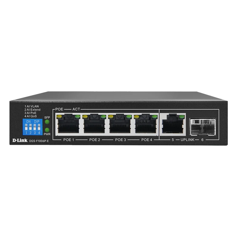 D-Link-6-Port-Gigabit-PoE-Unmanaged-Switch-DGS-F1006P-E