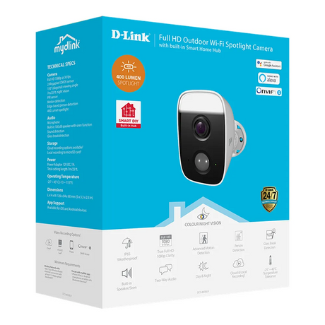 D-Link-Outdoor-WiFi-Spotlight-Camera-DCS-8630LH