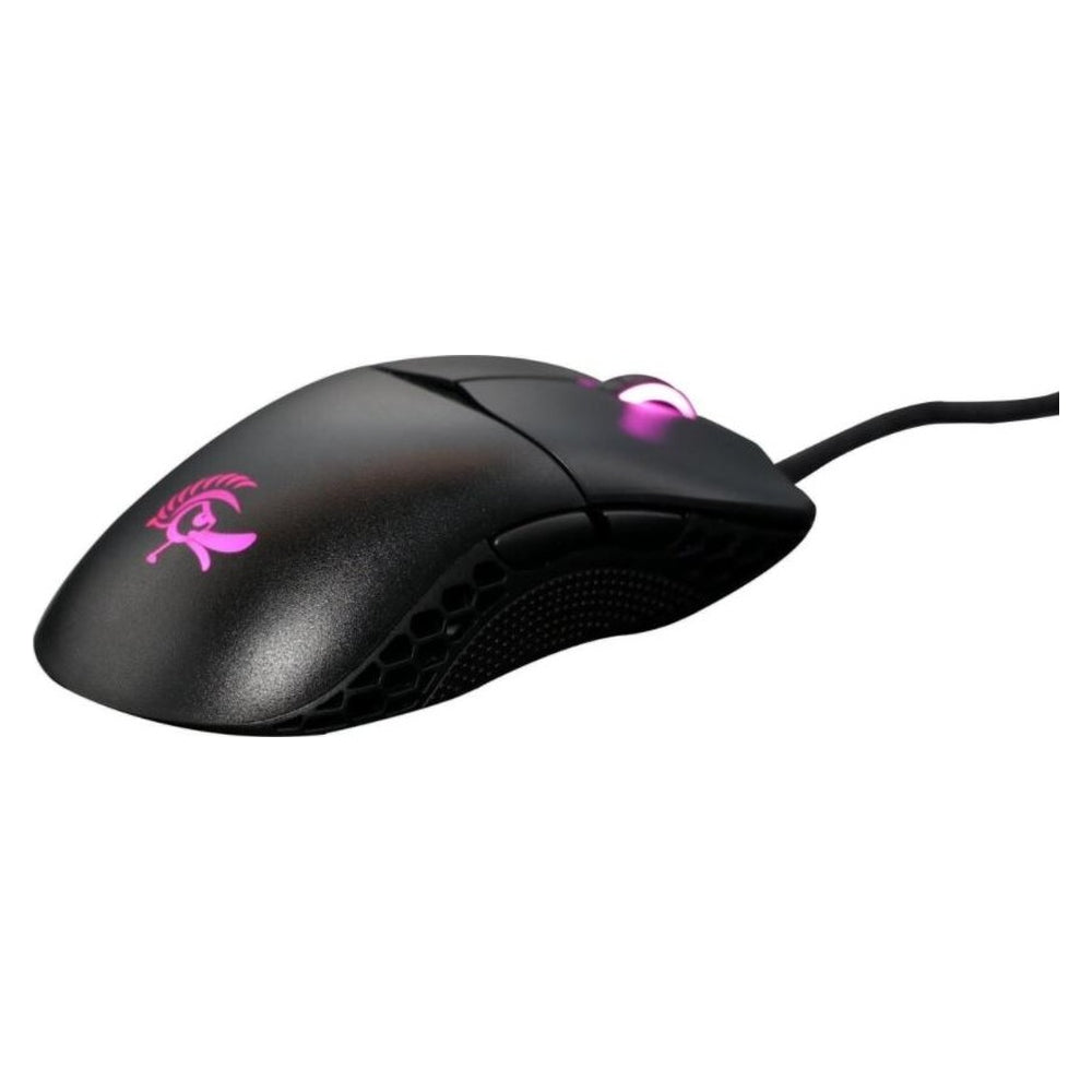 Ducky Feather Wired R GB Gaming Mouse, PixArt PMW3389DM Optical Sensor, 1000 Hz Polling Rate, Huano Micro Switches, 7 x Programmable Buttons, Symmetrical Design, Black, 1 Year Warranty | DMFE20O-OAAPA7