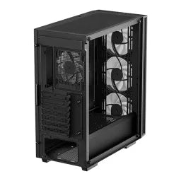 DeepCool MATREXX 55 V4 C Mid Tower PC Casing, Tempered Glass Panels, 4 ARGB Preinstalled Fans, 370mm GPU Support, USB 3.0, Black, 1 Year Warranty | R-MATREXX55-BCADA4-G