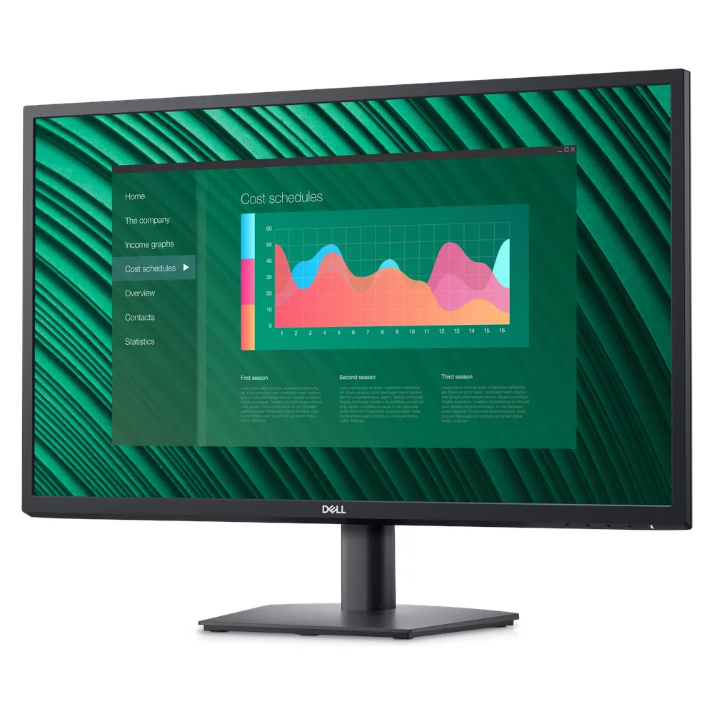 Dell 27 Monitor, 27" FHD (1920 x 1080) Resolution, 60Hz, Anti-glare, 5ms (GTG) Response Time, DP, VGA, Tilt Adjustable Stand, Black, 3 Year Warranty | E2723H