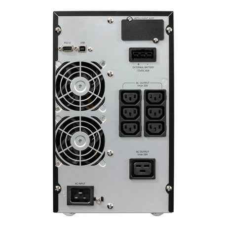 Eaton 9E UPS, 3000 VA, 2400W, Tower Form Factor, Sine Wave Output Waveform, Online Double Conversion, C20 Input Connection, LCD Display, Sealed, Lead-Acid Battery, 1 Year Warranty | 9E3000i
