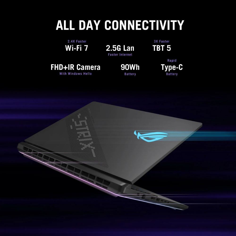 ROG Strix SCAR 16 Intel Core Ultra 9 275HX Processor, 32 GB RAM, 1TB SSD, 24 GB NVIDIA RTX 5090, 16" 2.5K WQXGA Display, Windows 11 Home, English & Arabic Keyboard, 1 Year Warranty | G635LX-S5008W