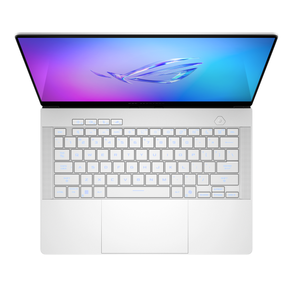 Asus ROG Zephyrus G14 AMD Ryzen 9 270 Processor, 16 GB RAM, 1TB SSD, 8 GB NVIDIA RTX 5050, 14" 3K (2880 x 1800) OLED Display, Windows 11 Home, English & Arabic Keyboard, Platinum White, 1 Year Warranty | GA403UH-OLED9161W
