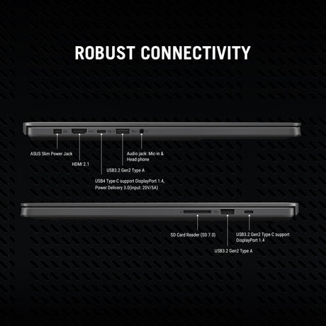 Asus ROG Zephyrus G16 Gaming Laptop, AMD Ryzen AI 7 350 Processor, 32 GB RAM, 1TB SSD, 8 GB Nvidia RTX 5060 Graphics, 16" 2.5K 240Hz (0.2ms GtG) OLED Display, Windows 11 Home, Backlit Chiclet 1-Zone R GB English & Arabic Keyboard, Eclipse Gray, 1 Year