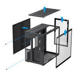 ATX CASE GAMEMAX INFINITY BLACK WITHOUT FAN