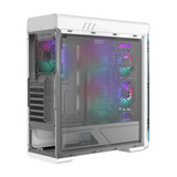 Gamemax Starlight FR GB ATX PC Case, Front & Side Polymethyl Methacrylate (PMMA) Panel, 4 x 120mm FR GB Fans, 360mm GPU Support, USB 3.0, White, 1 Year Warranty | GM-STARLIGHT-FR GB-WT