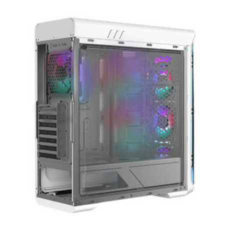 Gamemax Starlight FR GB ATX PC Case, Front & Side Polymethyl Methacrylate (PMMA) Panel, 4 x 120mm FR GB Fans, 360mm GPU Support, USB 3.0, White, 1 Year Warranty | GM-STARLIGHT-FR GB-WT
