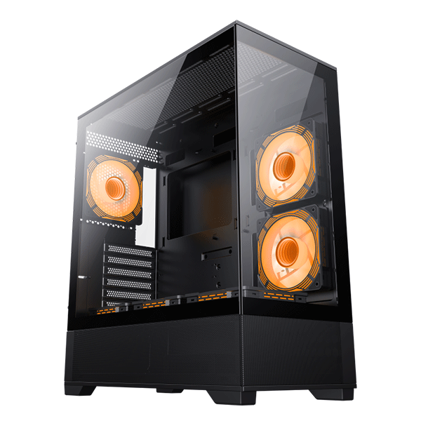 ATX CASE GAMEMAX VISTA AB BLACK WITH 6 FAN | GM-VISTA-AB-BLK
