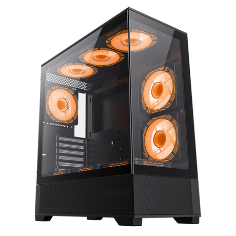 ATX CASE GAMEMAX VISTA AB BLACK WITH 6 FAN | GM-VISTA-AB-BLK