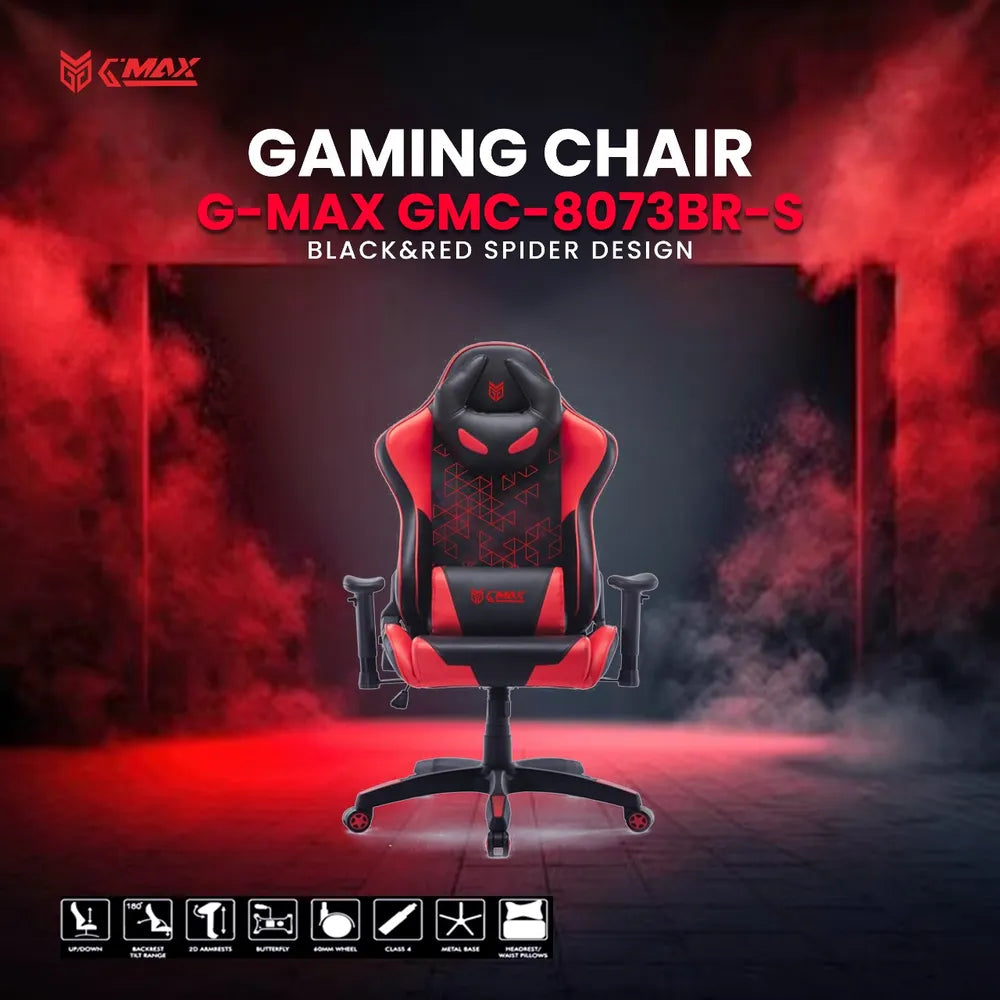 GAMING CHAIR G-MAX, BLACK&RED | GMC-8073BR