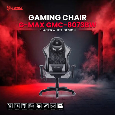 GAMING CHAIR G-MAX BLACK&WHITE | GMC-8073BW
