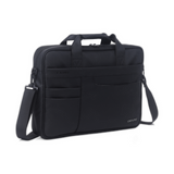 Genuine Executive Topload Laptop Bag, Fits up to 16” Laptops, Premium Polyester Material, Water-Resistant Fabric, Dual Main Compartments, Carry Strap, Black, 1 Year Warranty | GN-B200904BK