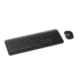 Genuine GN-KM232WBT Wireless & Bluetooth English & Arabic Keyboard & Mouse Combo, Dual Mode (2.4G + Bluetooth), FN Multimedia Keys, Ergonomic Design, 6-Button Mouse with DPI-1600, Black, 1 Year Warranty | GN-KM232WBT