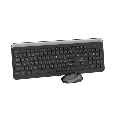 Genuine GN-KM232WBT Wireless & Bluetooth English & Arabic Keyboard & Mouse Combo, Dual Mode (2.4G + Bluetooth), FN Multimedia Keys, Ergonomic Design, 6-Button Mouse with DPI-1600, Black, 1 Year Warranty | GN-KM232WBT