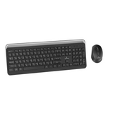 Genuine GN-KM232WBT Wireless & Bluetooth English & Arabic Keyboard & Mouse Combo, Dual Mode (2.4G + Bluetooth), FN Multimedia Keys, Ergonomic Design, 6-Button Mouse with DPI-1600, Black, 1 Year Warranty | GN-KM232WBT