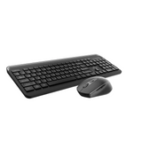 Genuine GN-KM232WBT Wireless & Bluetooth English & Arabic Keyboard & Mouse Combo, Dual Mode (2.4G + Bluetooth), FN Multimedia Keys, Ergonomic Design, 6-Button Mouse with DPI-1600, Black, 1 Year Warranty | GN-KM232WBT