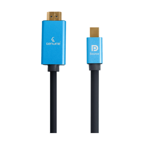 Genuine Mini DP To HDMI Cable, Version 1.1, Supports 1080p, Cable Length 1.8M, 1 Year Warranty | GN-MNDPHD1.8M