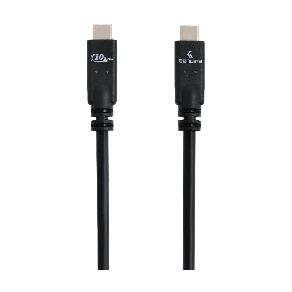 كابل USB 3.2 Gen2 أصلي، طول الكابل 1.5 متر، 100 واط، سرعة نقل بيانات 10 جيجابت في الثانية، أسود، ضمان سنة واحدة | GN-USBC1.5M-BK