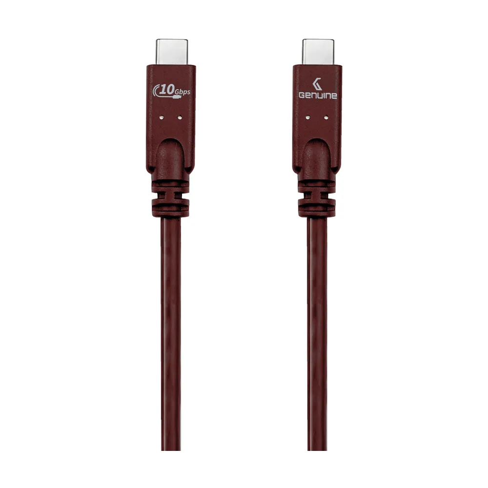 Genuine USB 3.2 Gen2 Cable, Cable Length 1.5M, 100W, 10Gps Data Transfer Speed, Brown, 1 Year Warranty | GN-USBC1.5M-BR