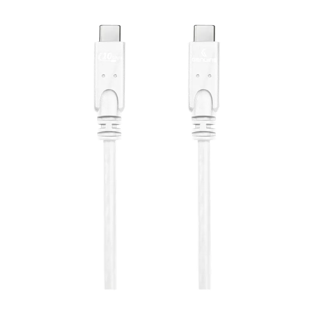 Genuine USB 3.2 Gen2 Cable, Cable Length 3M, 100W, 10Gps Data Transfer Speed, White, 1 Year Warranty | GN-USBC3M-WH