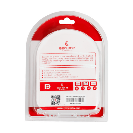 Genuine Mini DP To HDMI Cable, Version 1.1, Supports 1080p, Cable Length 3M, 1 Year Warranty | GNMNDPHD3M