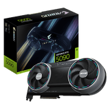 Gigabyte AORUS GeForce RTX 5090 INFINITY Graphics Card, GDDR7 32GB 512-bit Memory, HDMI 2.1b & DP 2.1b Outputs, PCI Express 5.0, Windforce HyperBoost Cooling System, 3352 AI TOPS, RGB Halo, Black, 1 Year Warranty | GV-N5090AORUS-IF-32GD