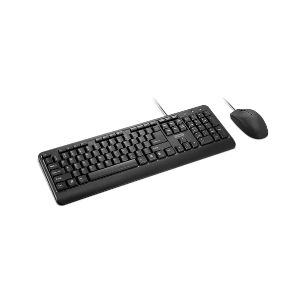 Lenovo 160 Wired Keyboard & Mouse Combo, 100% Keyboard Layout, 1600 DPI Optical Tracking Mouse Sensor, 2-way Mouse Scroll, Black, 1 Year Warranty | GX31L52655