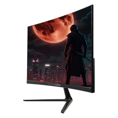 GameOn GOC24F180VA Curved Gaming Monitor, 24" FHD (1920 x 1080) Resolution, 180Hz, Anti-glare, 0.5ms (MPRT) Response Time, HDMI, DisplayPort, Tilt Adjustable Stand, Black, 1 Year Warranty | GOC24F180VA