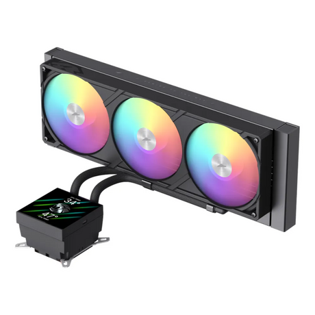 Gamemax-Glacier-360-Black-LCD-AIO-Liquid-CPU-Cooler-GLACIER360-B